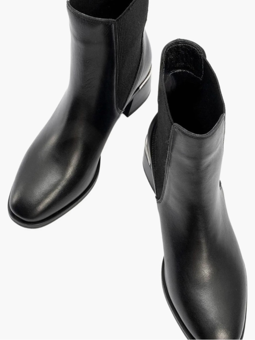 Black Leather Chelsea Ankle Boots from Forever & Always size 8.5 - Picture 3 of 7